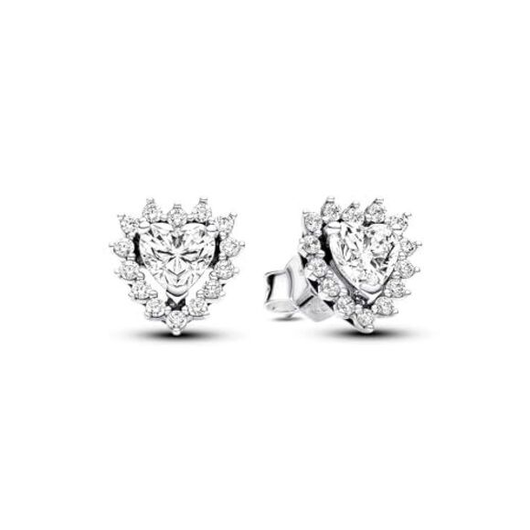 Pandora Jewelry - Pandora Sparkling Heart Halo Stud Earrings